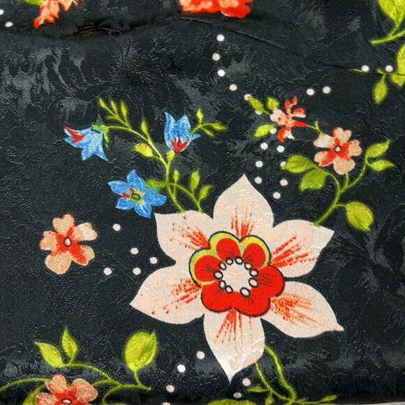 Topshop Black Floral Slip Dress Spagehtti Strap Sheath Size 8 Flattering Summery - Picture 2 of 10